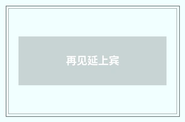 再见延上宾