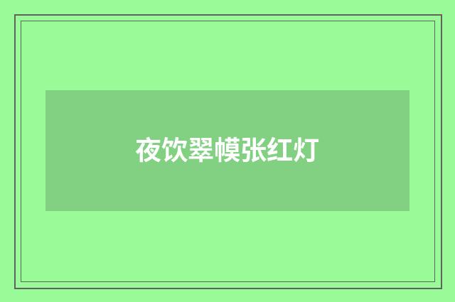 夜饮翠幙张红灯