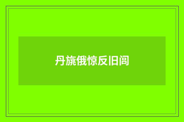 丹旐俄惊反旧闾