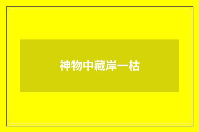 神物中藏岸一枯