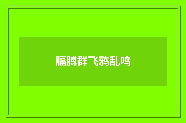 腷膊群飞鸦乱鸣