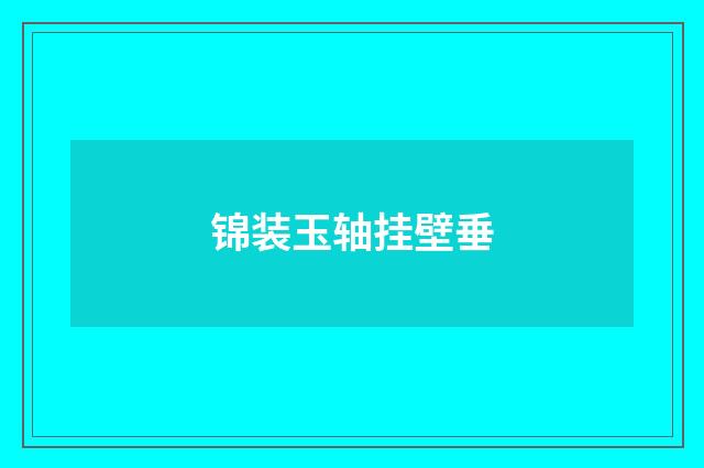 锦装玉轴挂壁垂