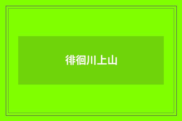 徘徊川上山