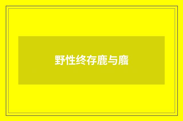 野性终存鹿与麛