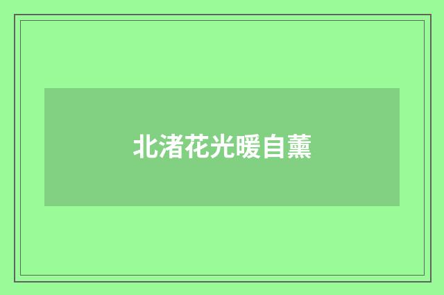 北渚花光暖自薰