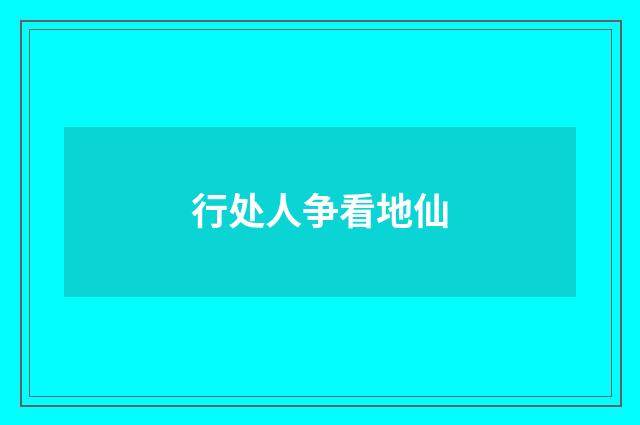 行处人争看地仙