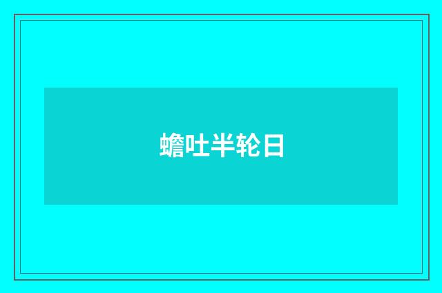 蟾吐半轮日