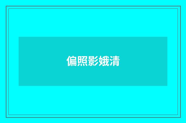 偏照影娥清