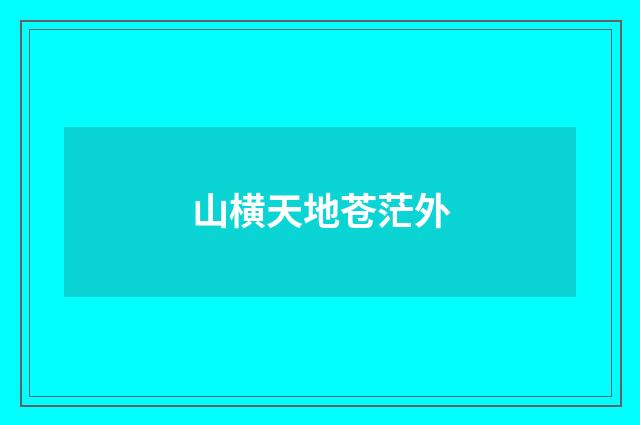 山横天地苍茫外
