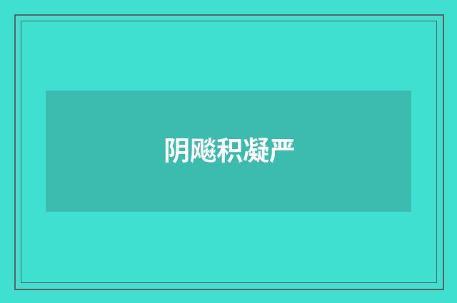 阴飚积凝严