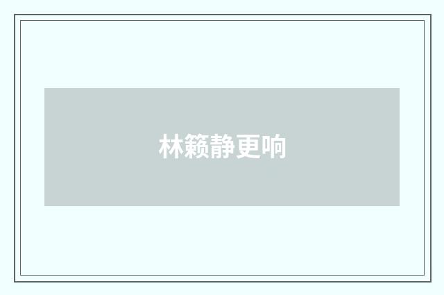 林籁静更响