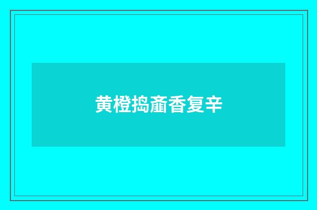黄橙捣齑香复辛