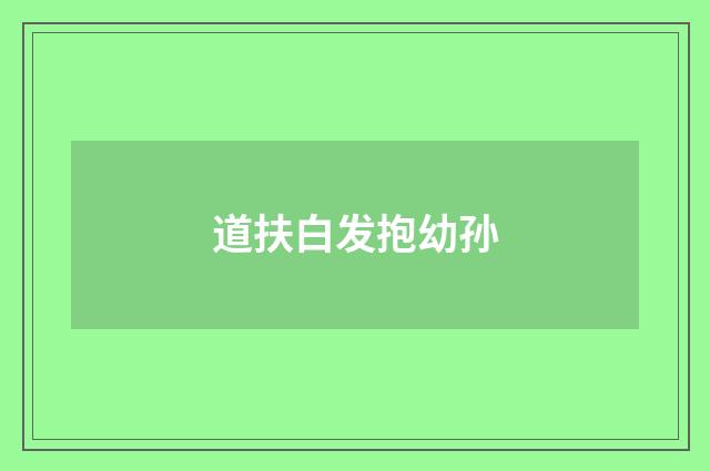 道扶白发抱幼孙