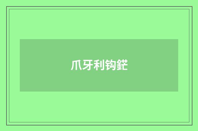 爪牙利钩鋩