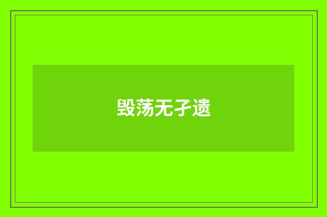 毁荡无孑遗