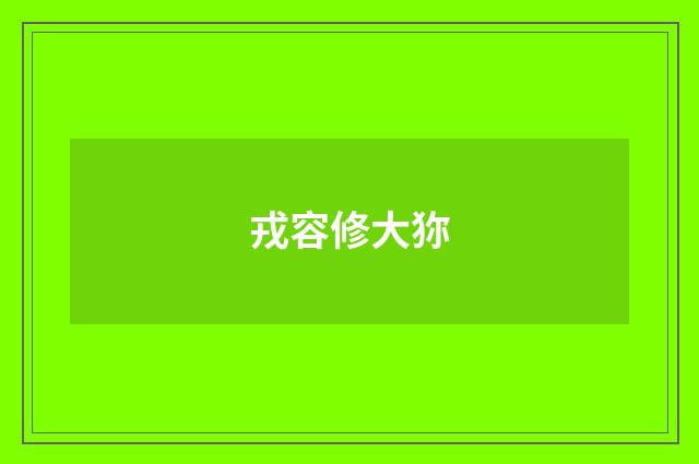 戎容修大狝