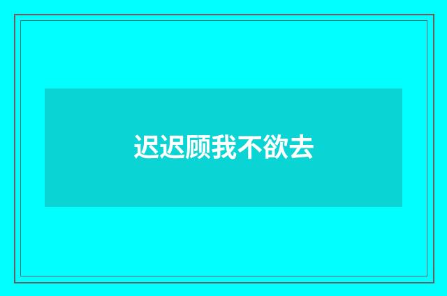 迟迟顾我不欲去