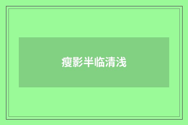 瘦影半临清浅