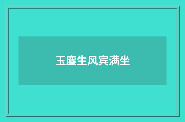 玉麈生风宾满坐