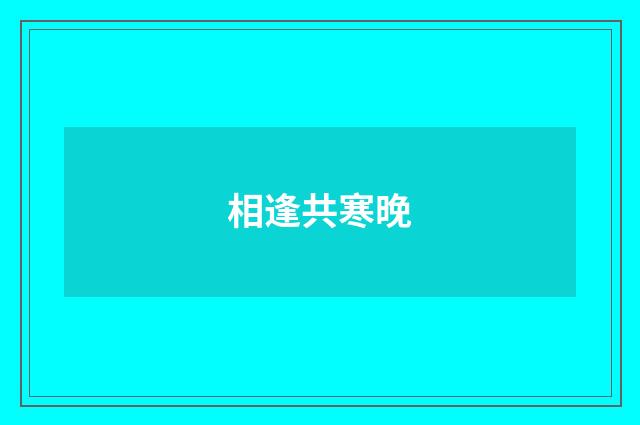 相逢共寒晚