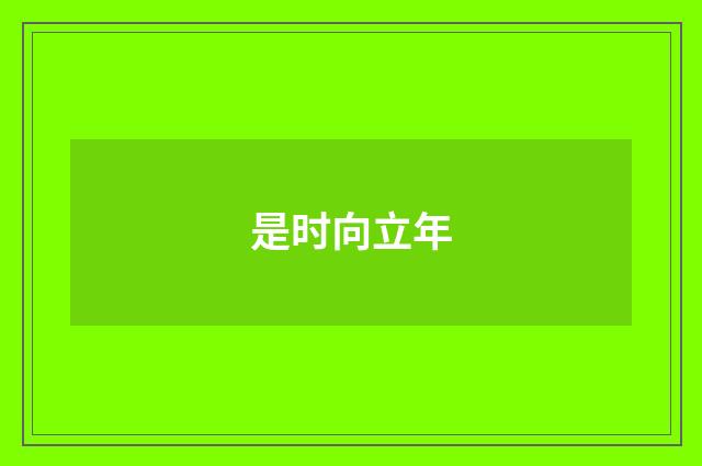 是时向立年