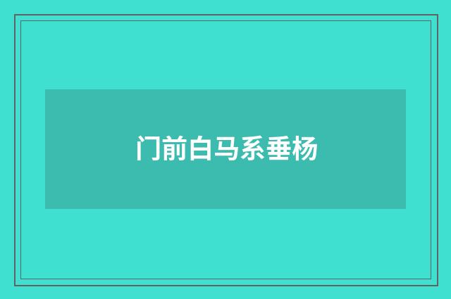 门前白马系垂杨