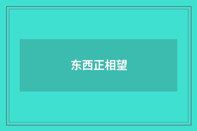 东西正相望