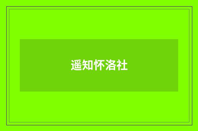 遥知怀洛社