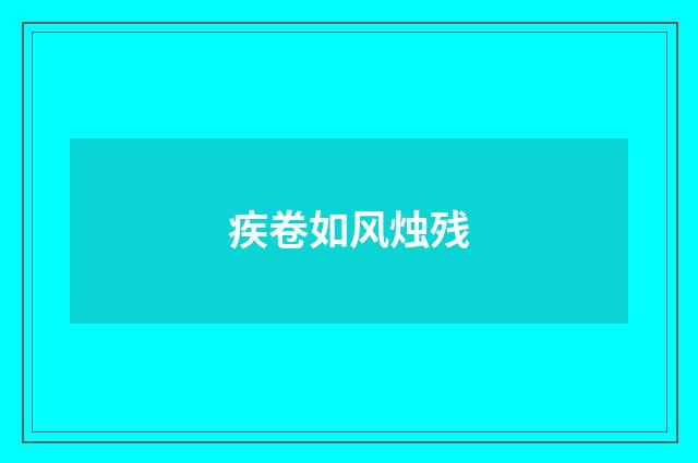 疾卷如风烛残