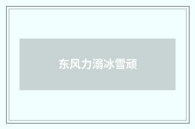 东风力溺冰雪顽