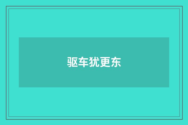驱车犹更东