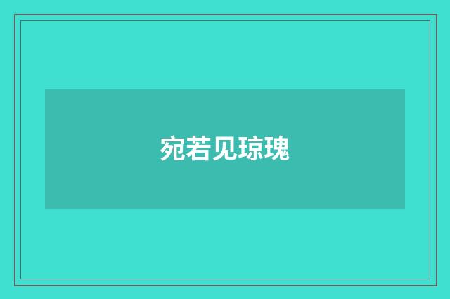 宛若见琼瑰