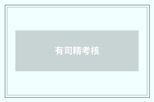 有司精考核