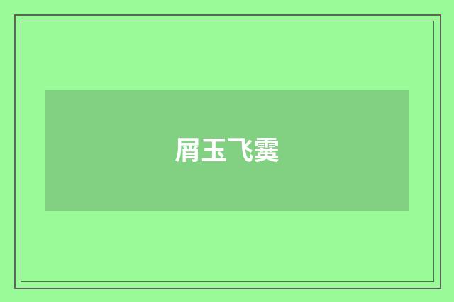 屑玉飞霙