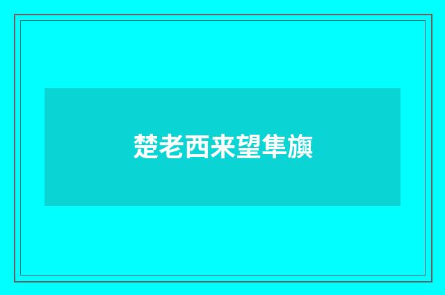 楚老西来望隼旟