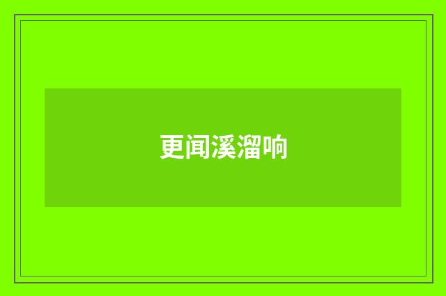 更闻溪溜响