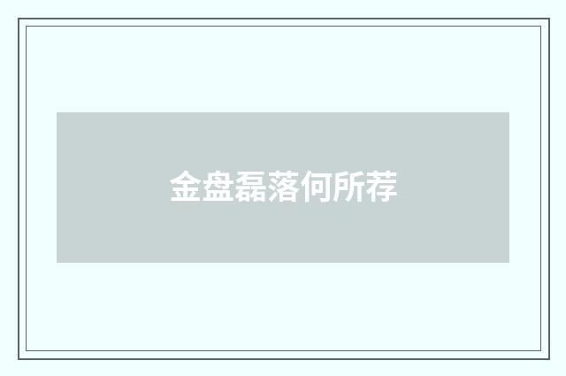 金盘磊落何所荐