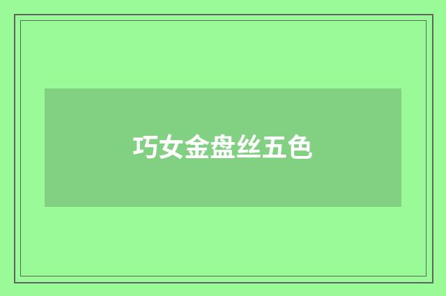 巧女金盘丝五色