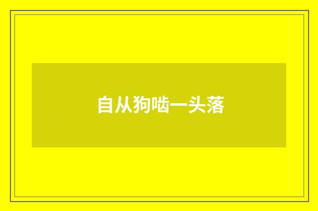 自从狗啮一头落