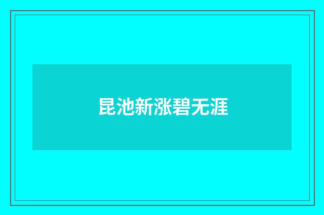 昆池新涨碧无涯