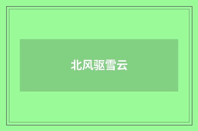 北风驱雪云