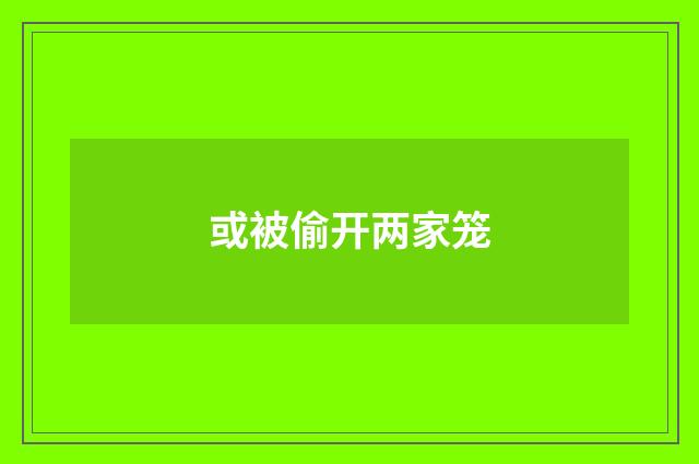 或被偷开两家笼