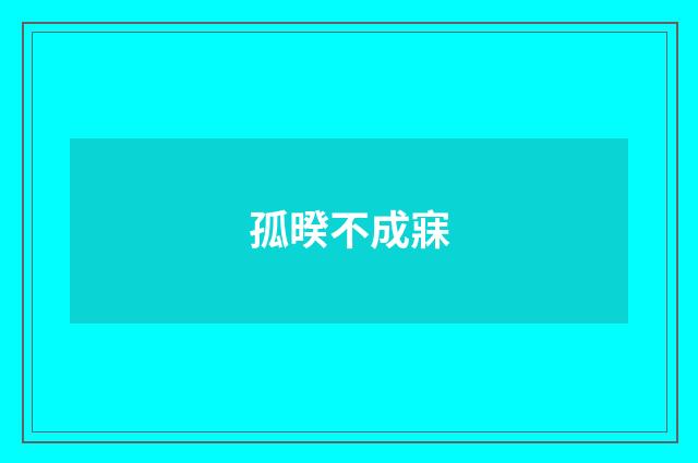 孤暌不成寐