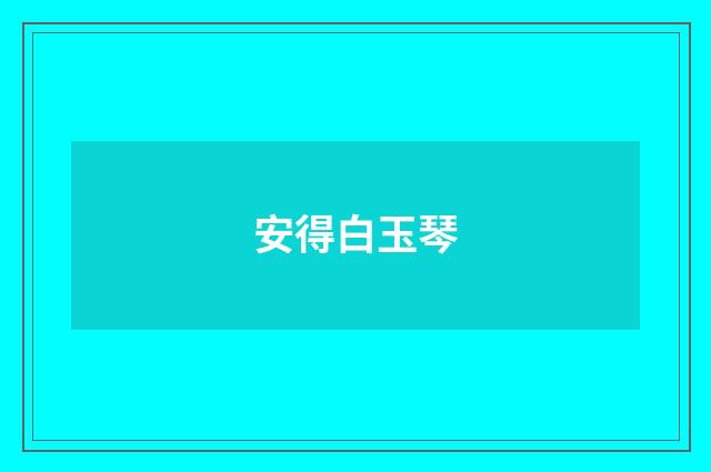 安得白玉琴