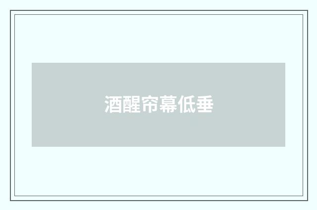 酒醒帘幕低垂
