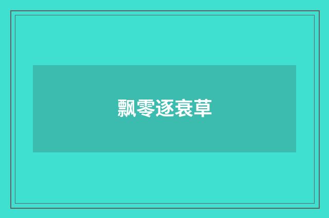 飘零逐衰草