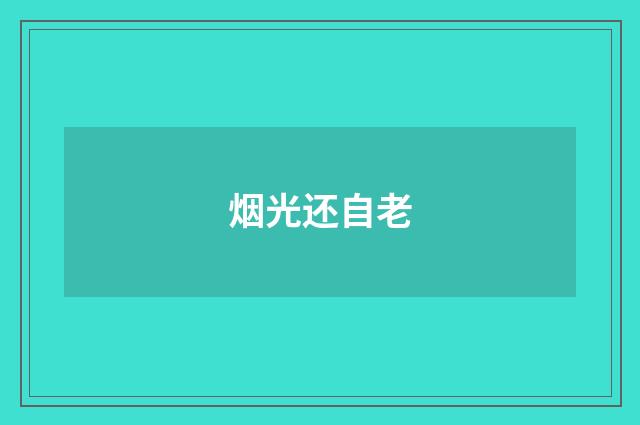 烟光还自老