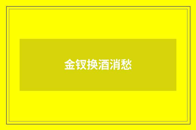 金钗换酒消愁