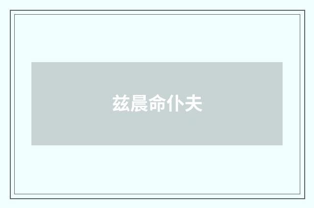 兹晨命仆夫