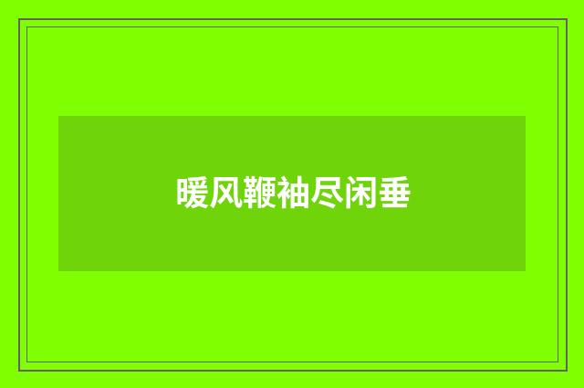 暖风鞭袖尽闲垂